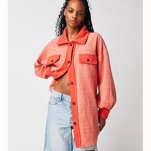 FREE PEOPLE PINK SHACKET